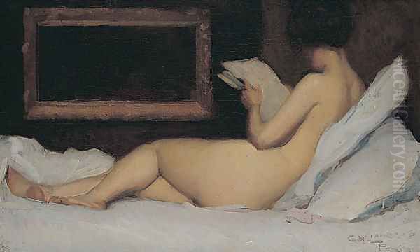 A model resting Oil Painting by George Lambert