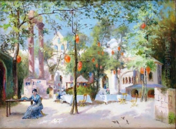 Paris, 
Exposition Universellede Oil Painting by Francois Richard De Montholon