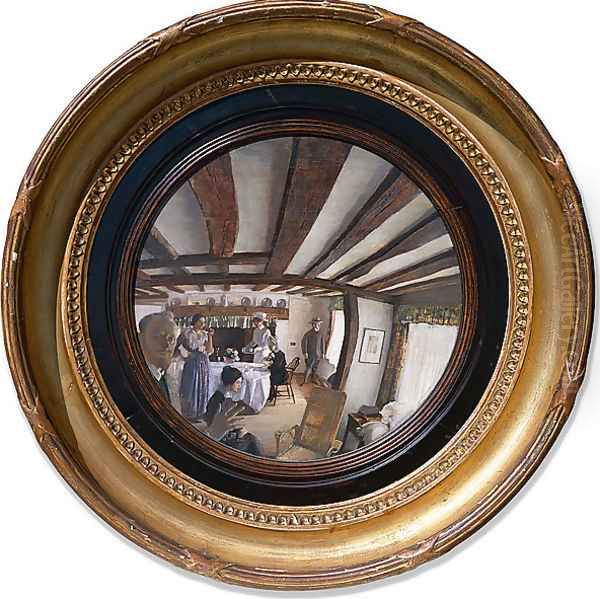 The convex mirror Oil Painting by George Lambert