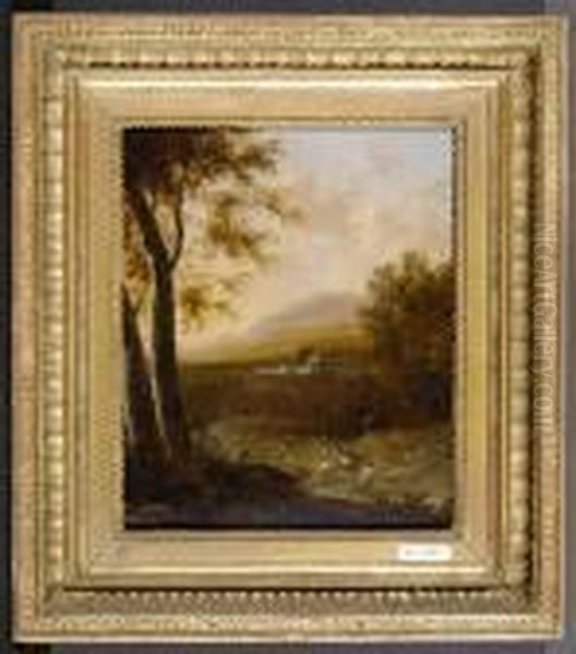 Landschaft Mit Hirschjagd. Oil Painting by Frederick De Moucheron