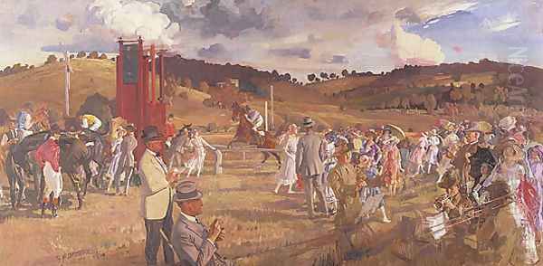 The Tirranna picnic race meeting Oil Painting by George Lambert