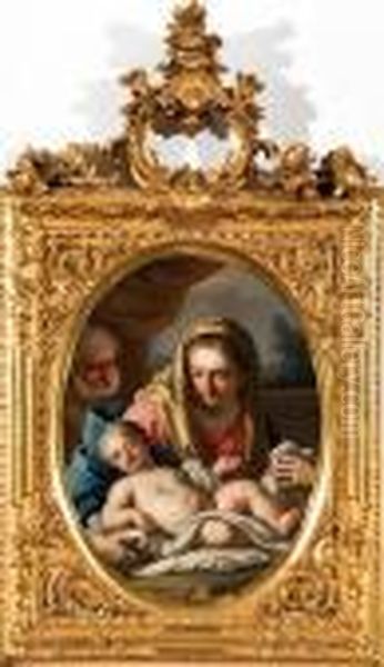 Sacra Famiglia Oil Painting by Francesco de Mura