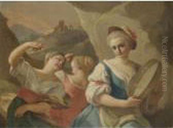 La Tarantella Oil Painting by Francesco de Mura