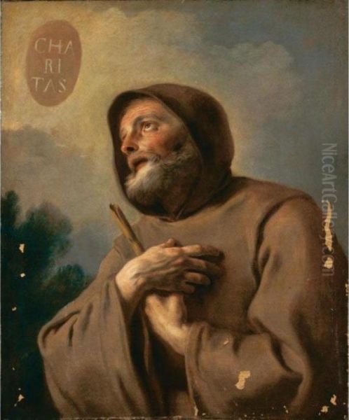 San Francesco Di Paola Oil Painting by Francesco de Mura