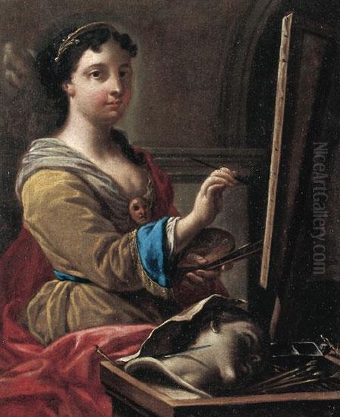 Allegorie De La Peinture. Oil Painting by Francesco de Mura