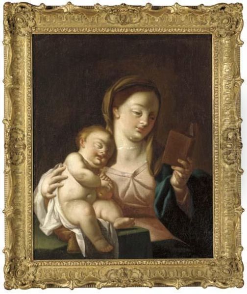 Madonna And Child Oil Painting by Francesco de Mura