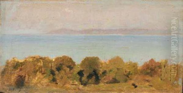 Marina E Cespugli Oil Painting by Giuseppe de Nittis