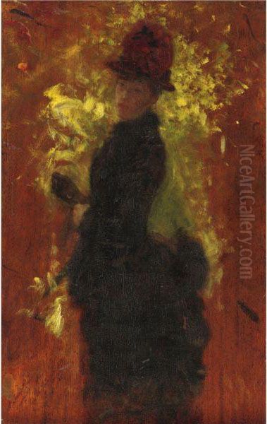 Leontine Oil Painting by Giuseppe de Nittis