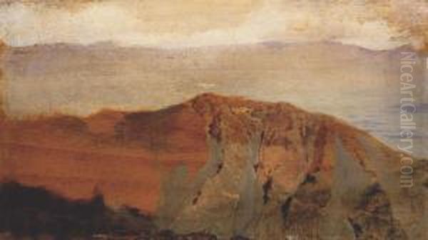 Mount Vesuvius Oil Painting by Giuseppe de Nittis