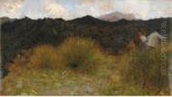 Ritorno Dal Vesuvio Oil Painting by Giuseppe de Nittis