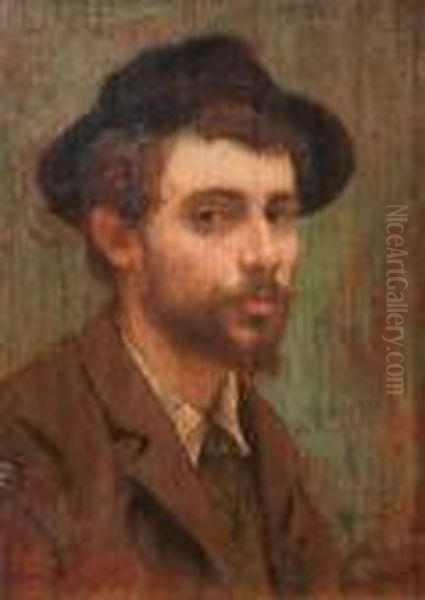 Portrait Du Peintre Bernardo Celentano Oil Painting by Giuseppe de Nittis