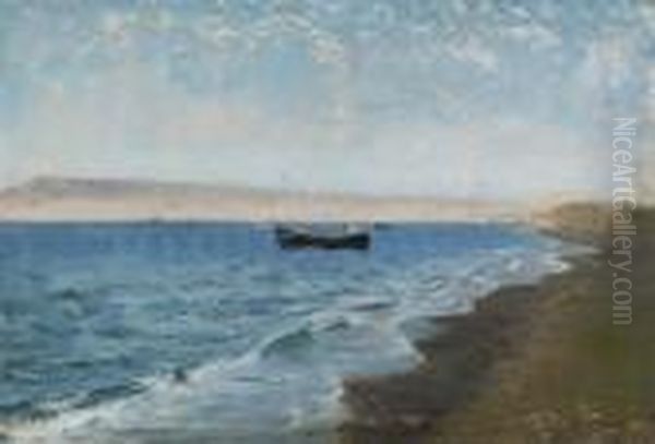 Mare Azzurro Oil Painting by Giuseppe de Nittis