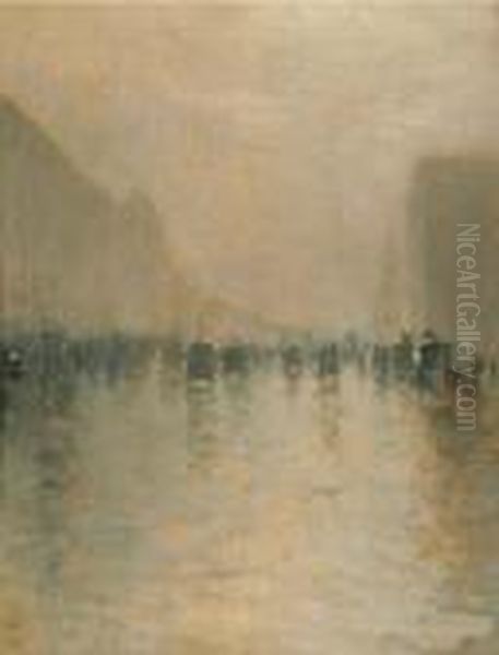 Giorno Di Nebbia A Londra (foggy Day In London) Oil Painting by Giuseppe de Nittis