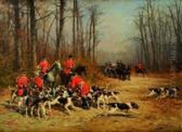 Le Depart Pour La Chasse Oil Painting by Charles Olivier De Penne