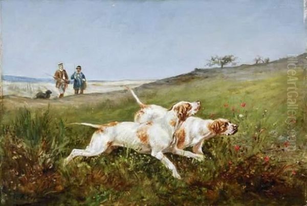 La Chasse En Plaine Oil Painting by Charles Olivier De Penne