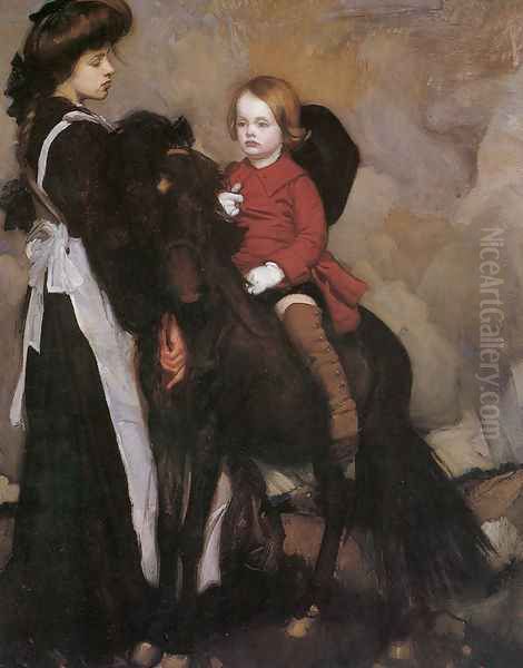 Equestrian Portrait of a Boy Oil Painting by George Lambert