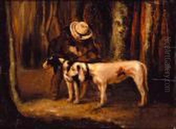 Chasse Oil Painting by Charles Olivier De Penne