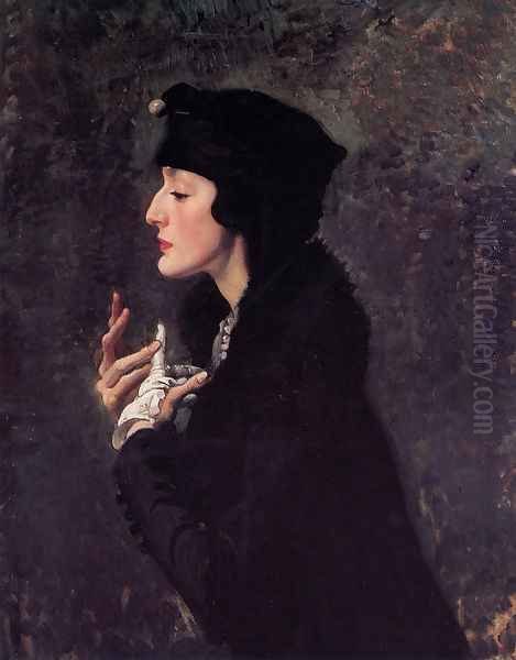 Miss Helene Beauclerk Oil Painting by George Lambert