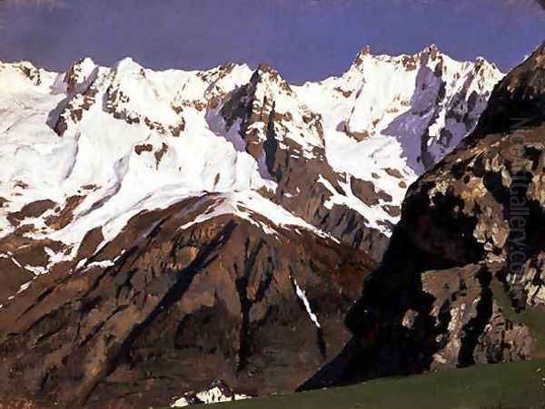 Mont Blanc Mountains, 1897 Oil Painting by Isaak Ilyich Levitan