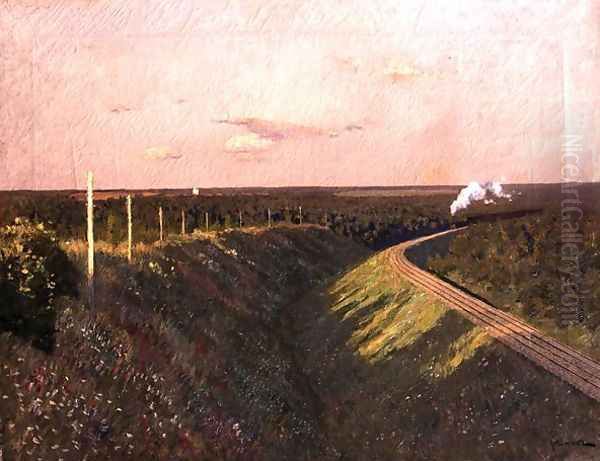 A Train on its Journey Oil Painting by Isaak Ilyich Levitan