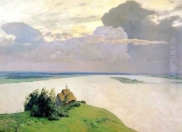 Above the Eternal Peace, 1894 Oil Painting by Isaak Ilyich Levitan