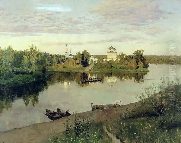 The Evening Bell Tolls, 1892 Oil Painting by Isaak Ilyich Levitan