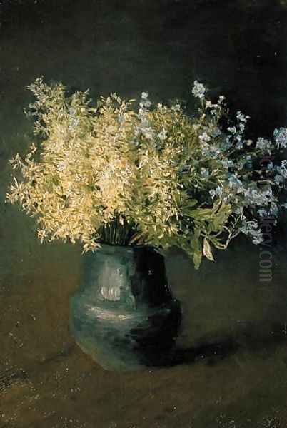 Wild Lilacs and Forget-Me-Nots, 1889 Oil Painting by Isaak Ilyich Levitan