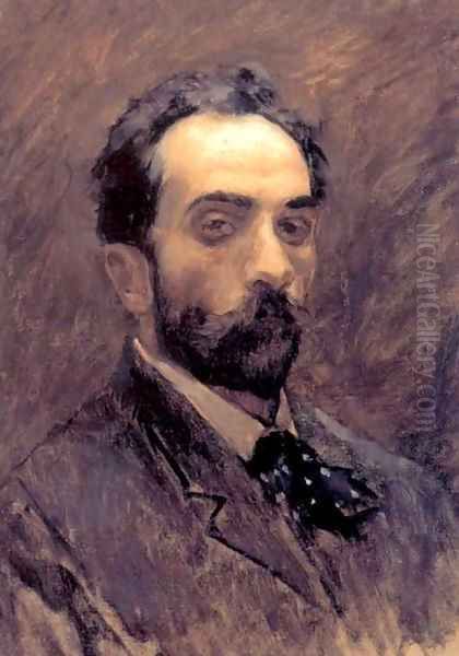 Self portrait 1891 1899 Oil Painting by Isaak Ilyich Levitan