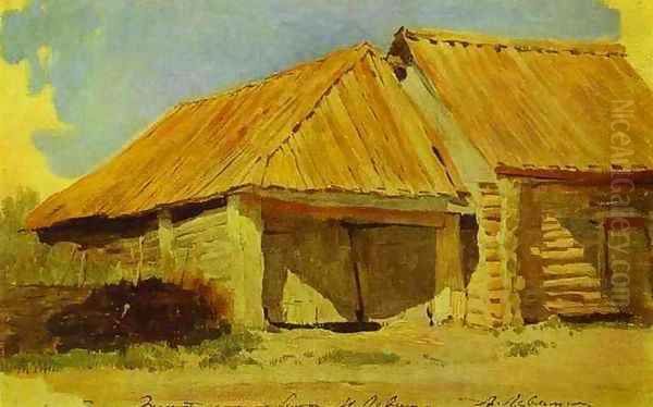 Barns Study 1885 Oil Painting by Isaak Ilyich Levitan