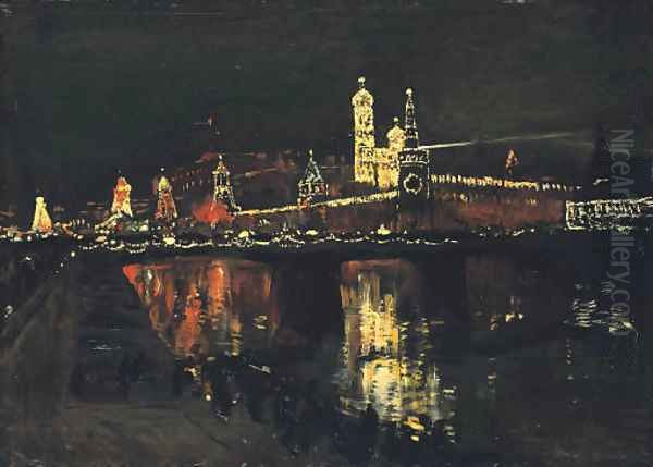 The Illumination of the Kremlin Oil Painting by Isaak Ilyich Levitan