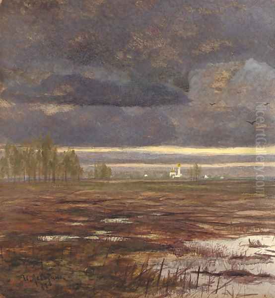 After the storm Oil Painting by Isaak Ilyich Levitan