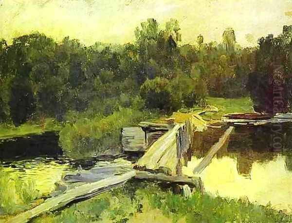 By the whirlpool Study 1892 by Isaak Ilyich Levitan