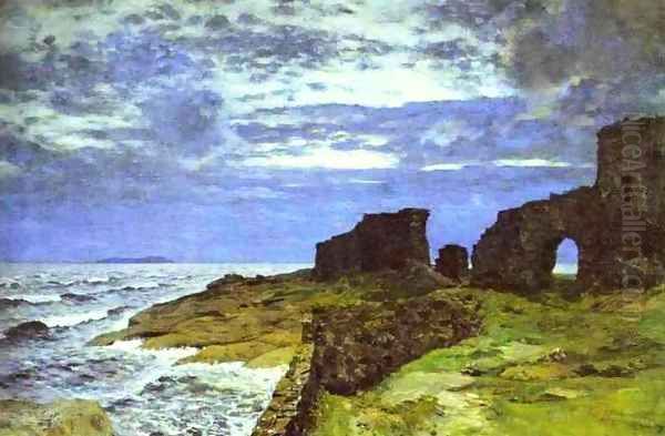 Remains of the Past Twilight Finland 1897 Oil Painting by Isaak Ilyich Levitan