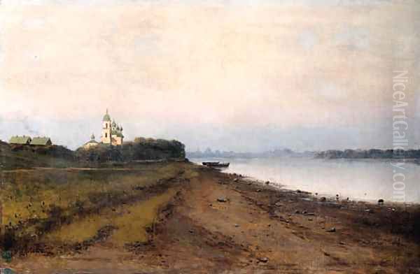 View on the Volga Oil Painting by Isaak Ilyich Levitan