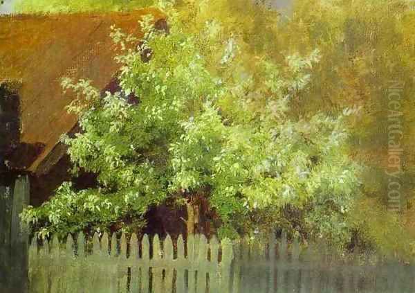 Bird Cherry Tree 1885 Oil Painting by Isaak Ilyich Levitan