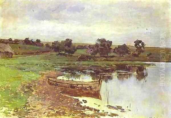 By the Riverside Study 1885 Oil Painting by Isaak Ilyich Levitan