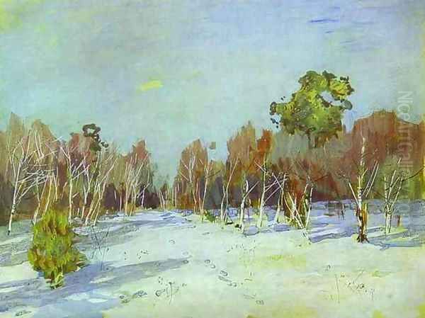 Snowbound Garden 1885 Oil Painting by Isaak Ilyich Levitan