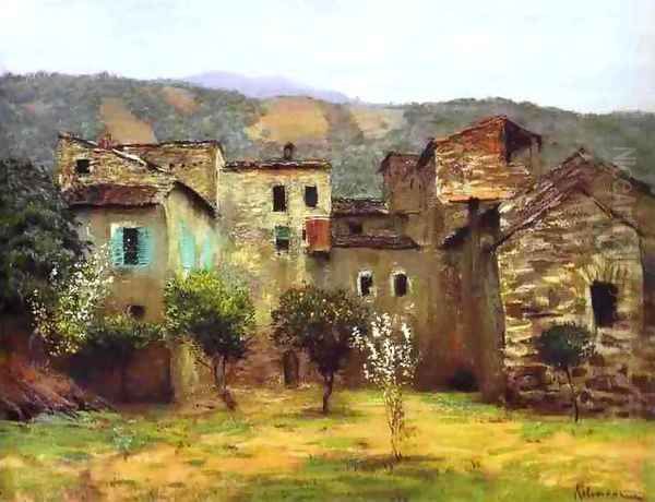 In the Vicinity of Bordiguera in the North of Italy 1890 Oil Painting by Isaak Ilyich Levitan