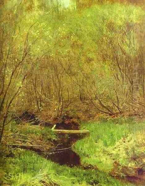 Spring in the Forest 1882 Oil Painting by Isaak Ilyich Levitan