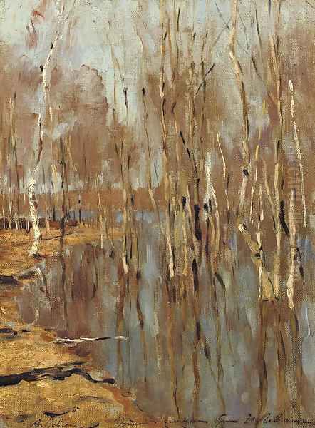 High water Oil Painting by Isaak Ilyich Levitan