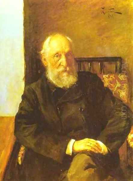 Portrait of Nikolay Panafidin 1891 Oil Painting by Isaak Ilyich Levitan