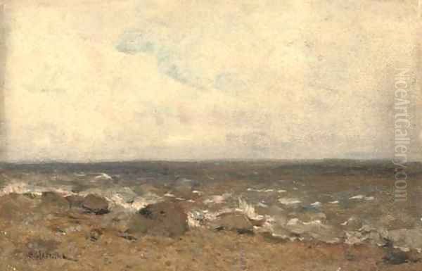 A rocky shore Oil Painting by Isaak Ilyich Levitan