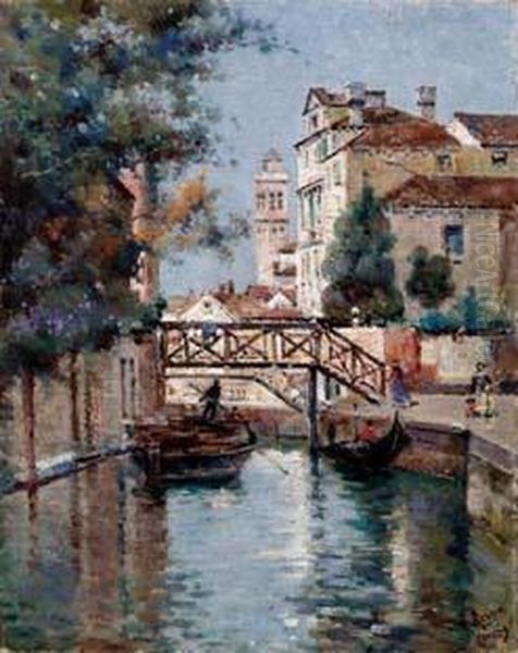 Scena Veneziana Oil Painting by Antonio Maria de Reyna