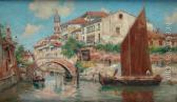 Venecia Oil Painting by Antonio Maria de Reyna