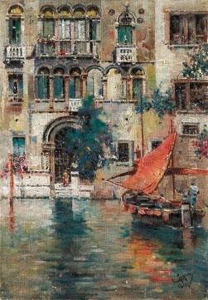 Palazzo Veneziano Oil Painting by Antonio Maria de Reyna