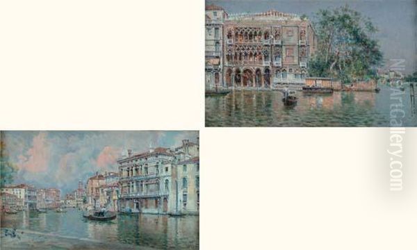 Vues De Venise Oil Painting by Antonio Maria de Reyna