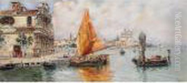 La Guideecca, Venice Oil Painting by Antonio Maria de Reyna