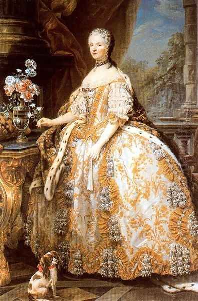 Maria Leszczynska Oil Painting by Carle van Loo