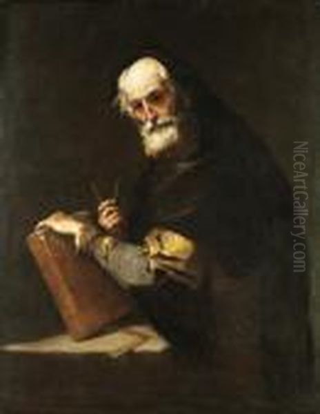 A Philosopher, Presumed To Be Archimedes Oil Painting by Jusepe de Ribera