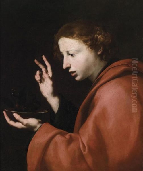 Saintjohn The Evangelist Oil Painting by Jusepe de Ribera